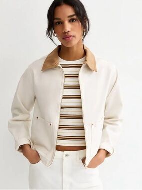 Brand New 🤍 Mechanic Women Garage Jacket Egret White Sz Small